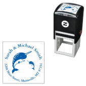 Narwhal-Baby shower Zelfinktende Stempel (In situ)