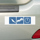 Narwhal - Bacon - Midnight Bumpersticker (Op auto)