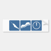 Narwhal - Bacon - Midnight Bumpersticker (Voorkant)