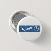 Narwhal - Bacon - Midnight Ronde Button 3,2 Cm (Voorkant /achterkant)
