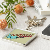 Narwhal Bacon Retro Logo Sleutelhanger (Zijkant)
