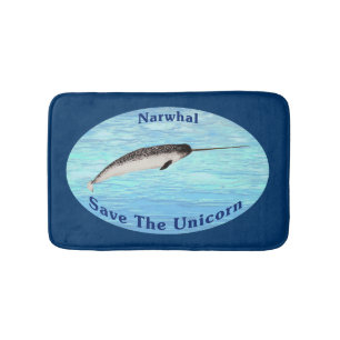 Narwhal - bespaar de Unicorn Badmat