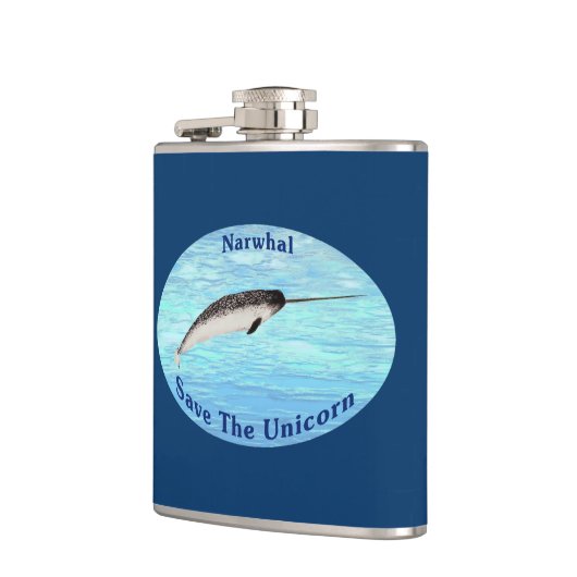 Narwhal - bespaar de Unicorn Heupfles (Links)