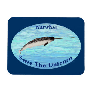 Narwhal - bespaar de Unicorn Magneet