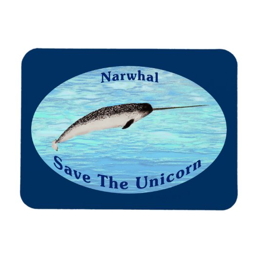 Narwhal - bespaar de Unicorn Magneet (Horizontaal)