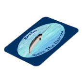 Narwhal - bespaar de Unicorn Magneet (Linkerzijde)