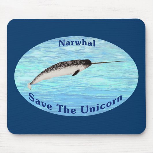 Narwhal - bespaar de Unicorn Muismat (Voorkant)