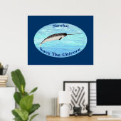 Narwhal - bespaar de Unicorn Poster (Thuiskantoor)