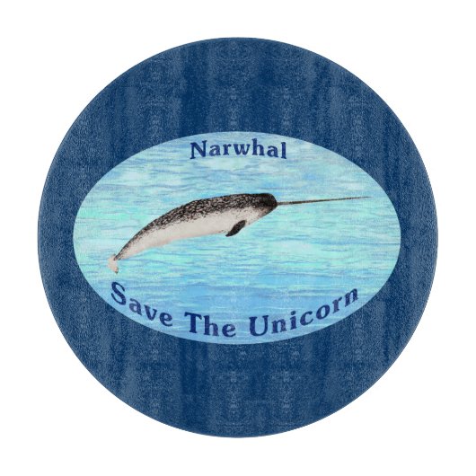 Narwhal - bespaar de Unicorn Snijplank (Voorkant)