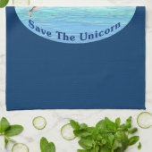 Narwhal - bespaar de Unicorn Theedoek (Gevouwen)