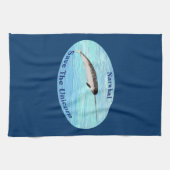 Narwhal - bespaar de Unicorn Theedoek (Horizontaal)