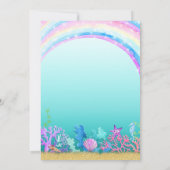 Narwhal Birthday Invitation, Narwhal Pool Party Kaart (Achterkant)