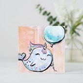 Narwhal Birthday Kaart (Staand voorkant)