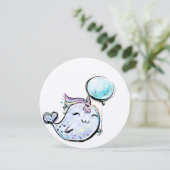 Narwhal Birthday Kaart (Staand voorkant)