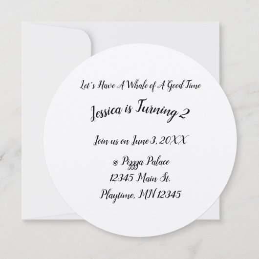 Narwhal Birthday Kaart (Achterkant)