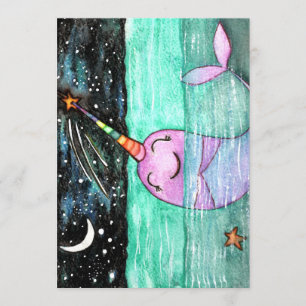 Narwhal Birthday Party Kaart