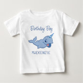 Narwhal Blue | Schattig Baby Kawaii Eerste Verjaar (Voorkant)
