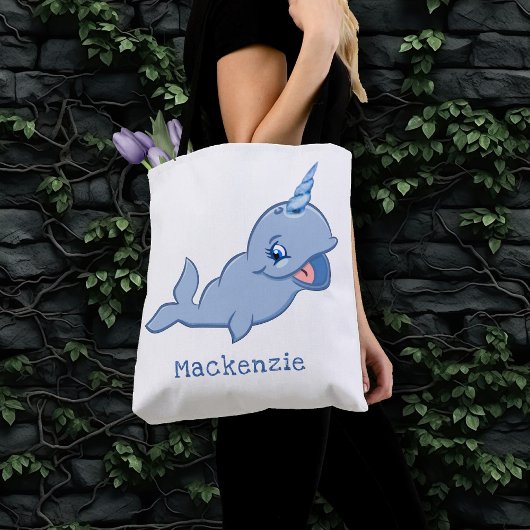 Narwhal Blue | Schattig Baby Kawaii Ocean Diaper Tote Bag