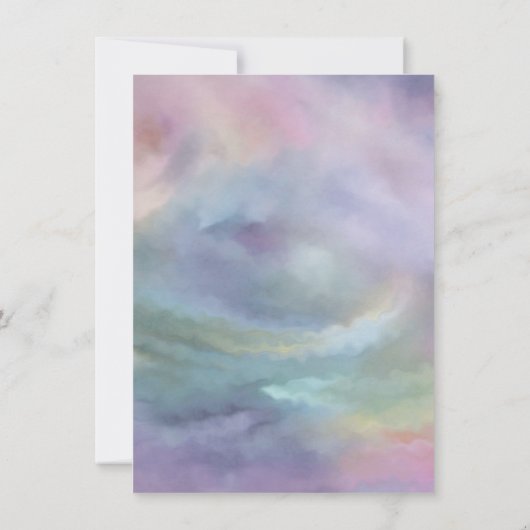 Narwhal Blue | Schattige Bubble Gum Baby Kawaii Kaart (Achterkant)