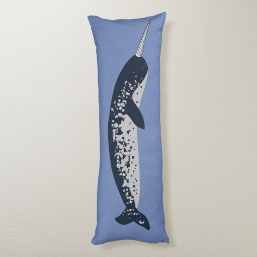 Narwhal Body Pillow Lichaamskussen (Achterkant (Verticaal))