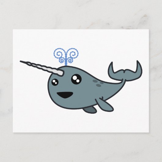 Narwhal. Briefkaart (Voorkant)