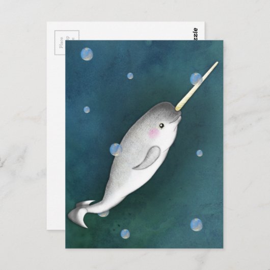 Narwhal Briefkaart (Voorkant / Achterkant)