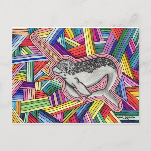Narwhal Briefkaart (Voorkant)