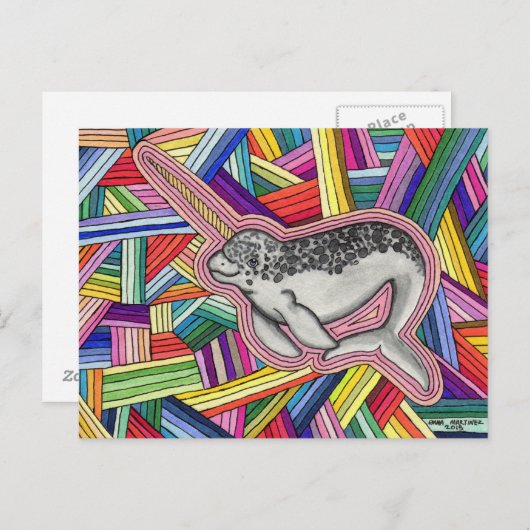 Narwhal Briefkaart (Voorkant / Achterkant)