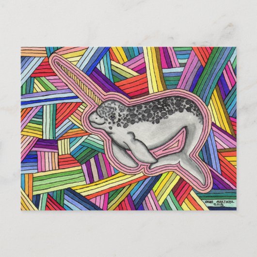 Narwhal Briefkaart (Voorkant)