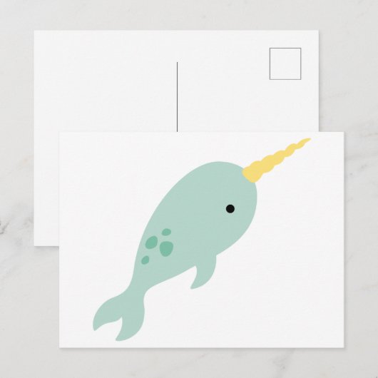Narwhal Briefkaart (Voorkant / Achterkant)
