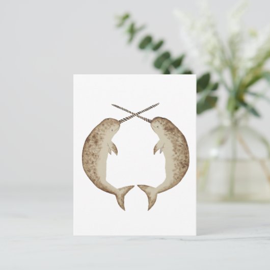 Narwhal Briefkaart (Staand voorkant)