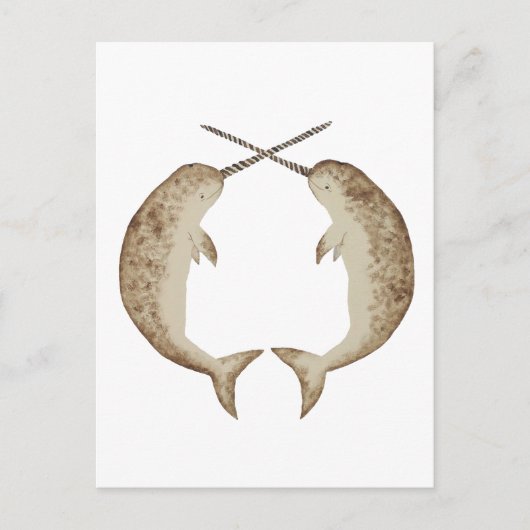 Narwhal Briefkaart (Voorkant)