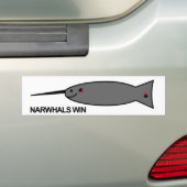Narwhal Bumpersticker (Op auto)