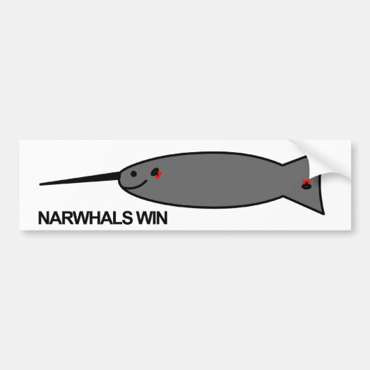 Narwhal Bumpersticker (Voorkant)