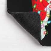 Narwhal Christmas Lights Santa Costume Cute Animal Muismat (Hoek)