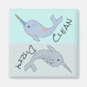 Narwhal Clean Vuil Vaatwasser Magneet (Voorkant)