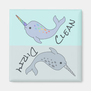 Narwhal Clean Vuil Vaatwasser Magneet