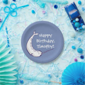 Narwhal Custom Birthday Party Paper-Borden Papieren Bordje (Feest)