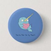 Narwhal Cute Kinder Cartoon Ronde Button 5,7 Cm (Voorkant)