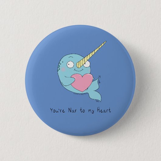 Narwhal Cute Kinder Cartoon Ronde Button 5,7 Cm (Voorkant)