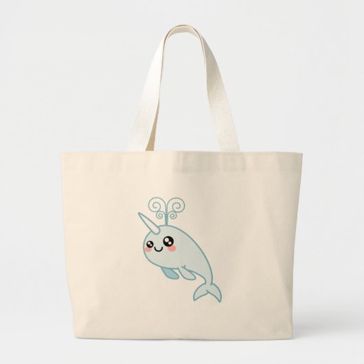 Narwhal Cutie Grote Tote Bag (Voorkant)