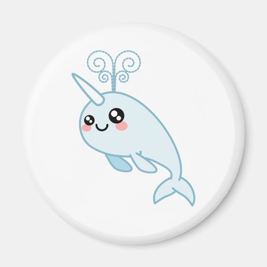 Narwhal Cutie Magneet (Voorkant)