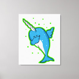 Narwhal Dabbing Dab Canvas Afdruk