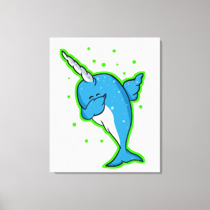 Narwhal Dabbing Dab Canvas Afdruk