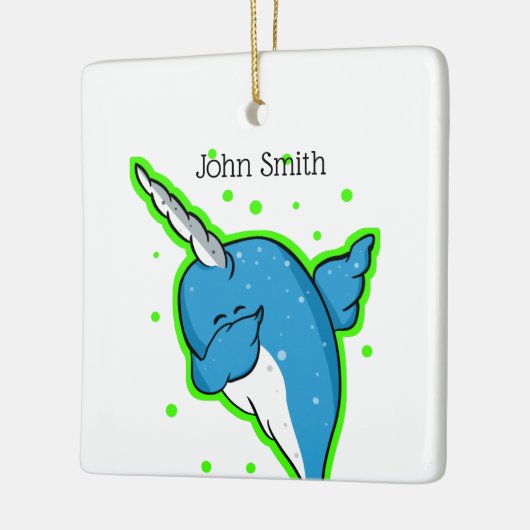 Narwhal Dabbing Dab Keramisch Ornament (Links)