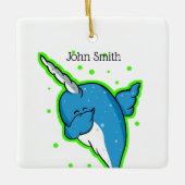 Narwhal Dabbing Dab Keramisch Ornament (Voorkant)