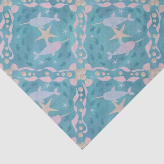 Narwhal Daydream Tissuepapier (Detail)