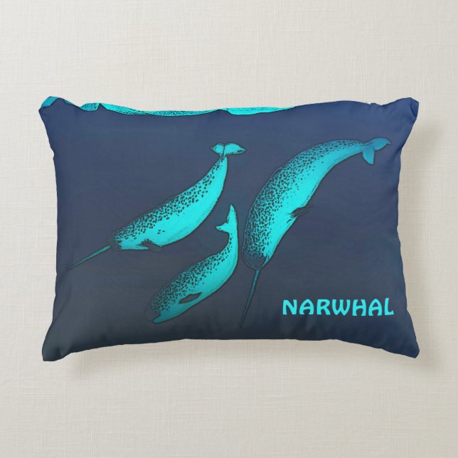 Narwhal Decoratief Kussen (Voorkant)