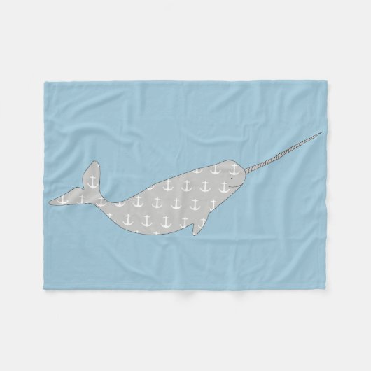 Narwhal-deken Fleece Deken (Voorkant (Horizontaal))