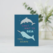 Narwhal Dolphin Friends Briefkaart (Staand voorkant)